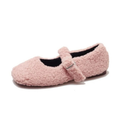 Ženske zimske cipele u 6 boja Ravne cipele od umjetnog krzna Mary Janes cipele Tople cipele s plitkom kopčom od janjeće vune Podstavljene pamukom Cipele za čamce 1632N