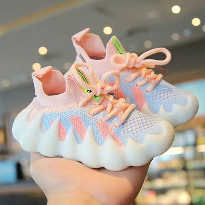 Nauji vienetiniai tinkliniai sportiniai batai, moteriški vyriški sportbačiai, vaikiški bėgimo bateliai vaikams, kvėpuojantys drobiniai batai kūdikių batai