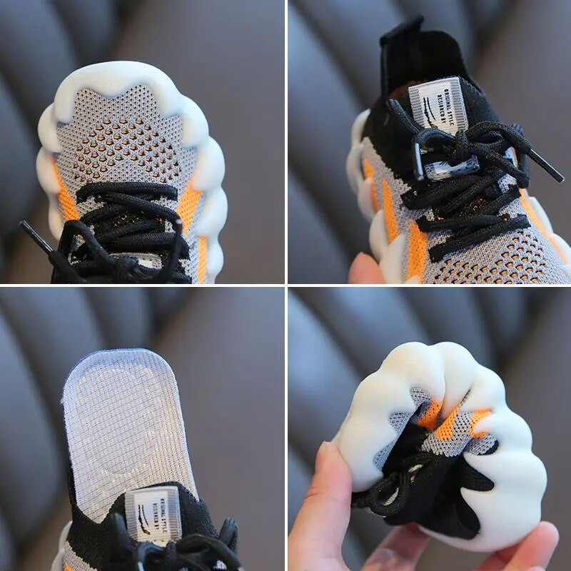 Nauji vienetiniai tinkliniai sportiniai batai, moteriški vyriški sportbačiai, vaikiški bėgimo bateliai vaikams, kvėpuojantys drobiniai batai kūdikių batai