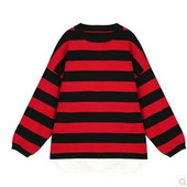 2023. aasta uued rasedate naiste korea stiilis pikkade varrukatega O-kaelusega triibuline T-särk Suures suuruses rasedatele mõeldud vabaaja varrukatega topside hulgimüük