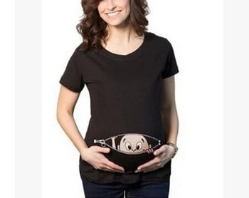 Μόδα μπλουζάκια εγκυμοσύνης Αστεία χαριτωμένα μωρουδιακά μπλουζάκια με εκτύπωση 3D Ρούχα S-3XL