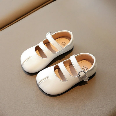 Koreai stílusú hercegnős alkalmi cipők tavaszi ősz puha horog és hurok lányoknak, fiúknak, egyszerű gyerekcipőknek 2023 új, egyszerű, egyszínű