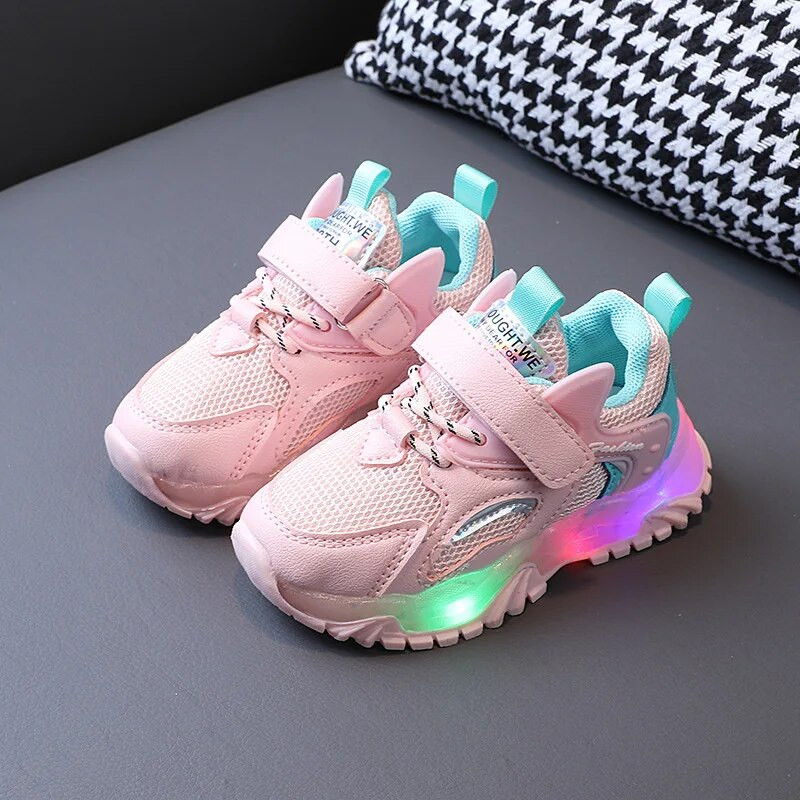 Veličina 21-30 Dječja obuća Dječje svjetleće tenisice Prozračne i otporne na habanje Dječja ležerna obuća Dječje tenisice Boy Schoenen