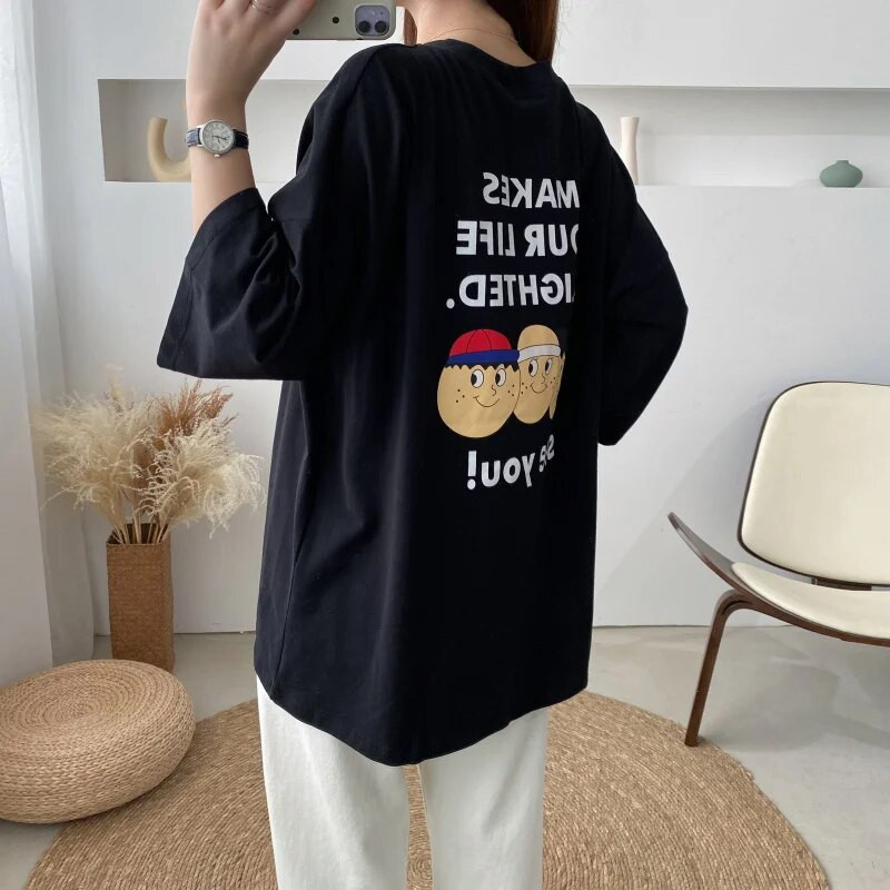 Majice za trudnice Majica za trudnice kratkih rukava Pamuk sa slatkim printom Odjeća za dojenje za žene Ljeto 8383