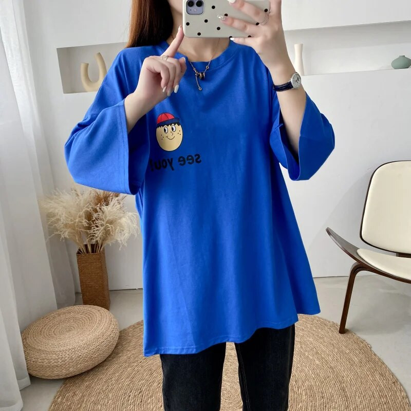 Majice za trudnice Majica za trudnice kratkih rukava Pamuk sa slatkim printom Odjeća za dojenje za žene Ljeto 8383