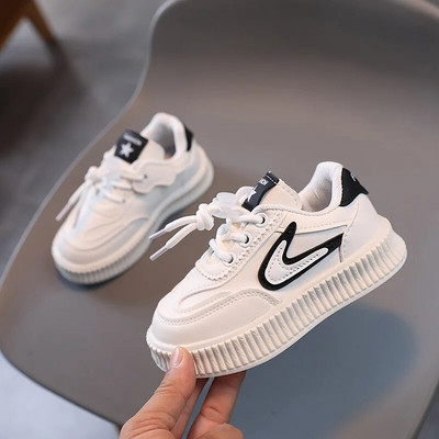 Gyerek Gyerek PU bőr alkalmi cipők 3-12 éves korig fiúk lányok minden évszakban Aire hálós, légáteresztő gumitalpú cipők