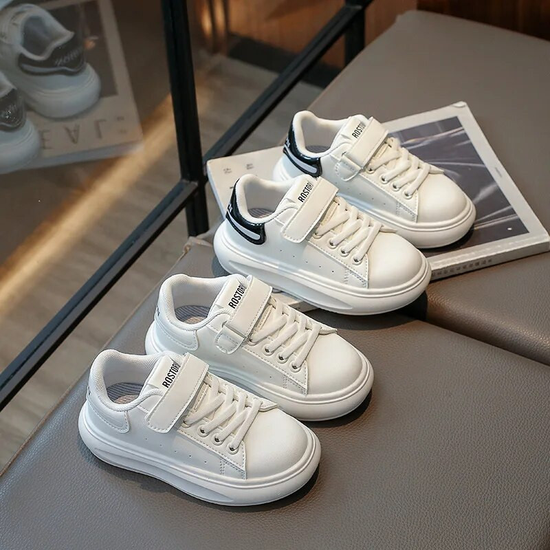 Pavasaris Rudens Bērnu Teniss Ikdienas Apavi Jauni Baltas Biezas Zoles Neslīdoši Maziem bērniem Apavi zēniem Meitenes Modes Bērnu kedas