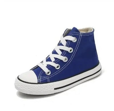 Detské topánky pre dievčatá, plátené topánky pre chlapcov, tenisky, jar, jeseň, dievčenské topánky. Biele vysoké, pevné, módne detské topánky.