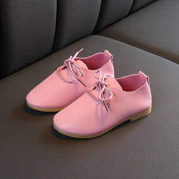 2022 Хубави кожени обувки за малко момиченце, официални обувки за момчета, ученически вечерни парти рокли с връзки за деца, бебе D02153