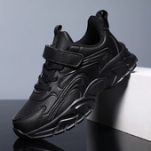 Dječja obuća Tenisice za dječake Modne platforme Crno-bijele prozračne udobne tenisice za slobodno vrijeme Školske sportske tenisice za dječake