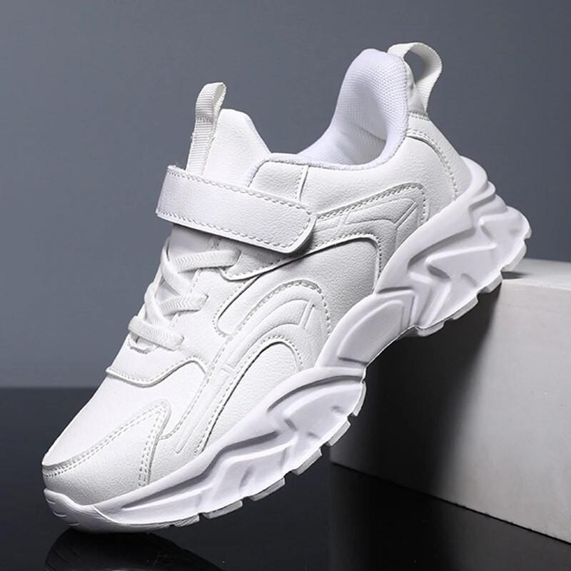 Dječja obuća Tenisice za dječake Modne platforme Crno-bijele prozračne udobne tenisice za slobodno vrijeme Školske sportske tenisice za dječake