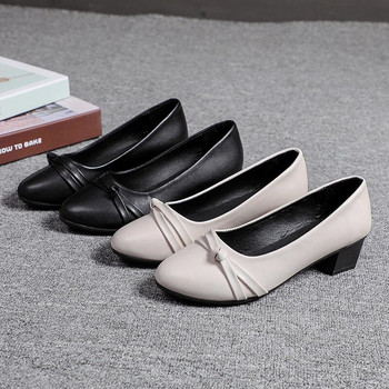 Нов стил Doudou обувки с кравешко сухожилие и мека подметка, равни обувки, остри работни обувки, удобни дамски обувки от мека кожа