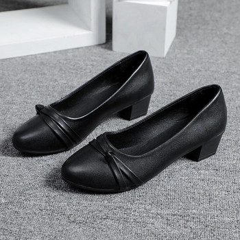 Нов стил Doudou обувки с кравешко сухожилие и мека подметка, равни обувки, остри работни обувки, удобни дамски обувки от мека кожа