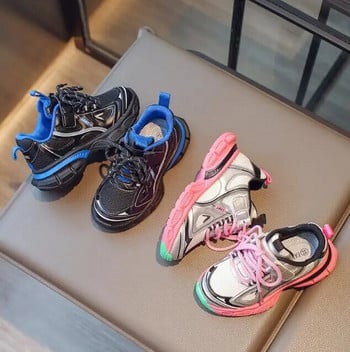 Есенни маратонки за момичета 2023 Детски спортни обувки за тенис Дишащи обувки за момчета Меко дъно Нехлъзгащи се бебешки детски футболни обувки