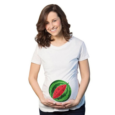 Majica za trudnice Nova odjeća za dojenje Lubenica Košarkaški uzorak Print Modne majice za trudnice Trendy Mom Smiješne majice