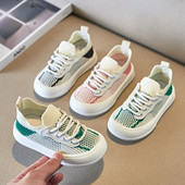 Bērnu ikdienas apavi meitenēm zēniem pavasaris vasara jauni trikotāžas tīklveida elpojoši tenis bērnu apavi ar mīkstu apakšu pretslīdēšanas kedas