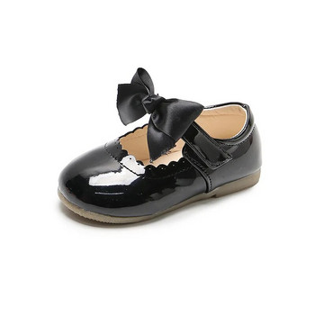 Άνοιξη φθινόπωρο Baby Princess Girls Shoes Cute Bow Patent Δερμάτινα παπούτσια μονόχρωμα Παιδικά Gilrs Παπούτσια χορού First Walkers