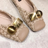 Cipele za uredske dame Proljeće/jesen Plitke metalne dekoracije Ravne cipele Ženske lagane ženske cipele Zapatos De Mujer Mokasine