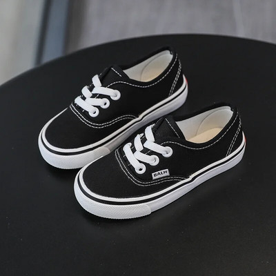 Dječje platnene cipele Crno-bijele rešetkaste cipele za dječake Platnene cipele za djevojčice Neto crvene cipele Trend Board cipele Dječje cipele za dječake