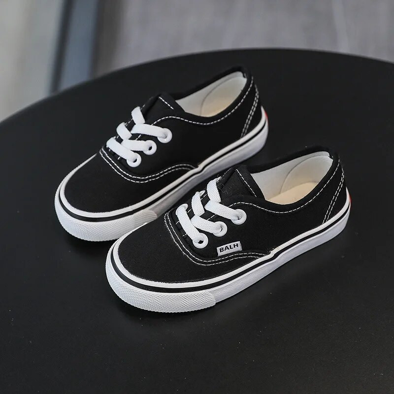 Dječje platnene cipele Crno-bijele rešetkaste cipele za dječake Platnene cipele za djevojčice Neto crvene cipele Trend Board cipele Dječje cipele za dječake