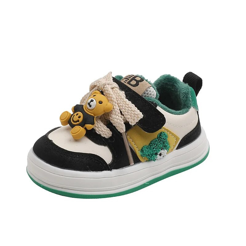 Dječja Topla sportska obuća Jesen Zima Plišane udobne tenisice za djevojčice PU koža Ležerne dječake Mekani potplat Modne dječje cipele za bebe