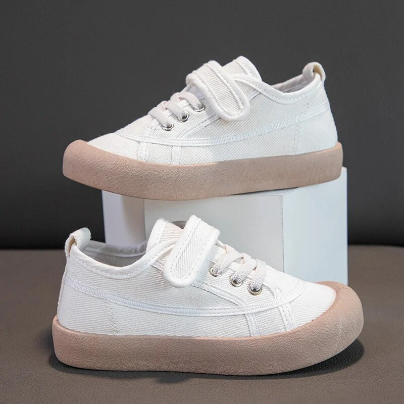 Bērnu audekla apavi Bērnudārzs Zīdaiņiem Mīksts Toddler Meitenes Leopards Elpojošs Ikdienas apavi Zēniem Ērtas kedas Baltas Kurpes