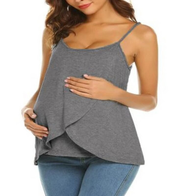 Naiste rasedate rihmadega vest Imetavad topid Raseduse imetamise T-särk Suvine mood rasedusrõivad