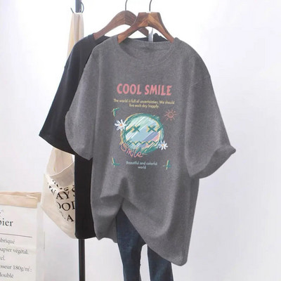 Ljetni printovi za trudnice Majica s prorezima za dojilje Majica kratkih rukava Top za dojenje Široka trudnička odjeća