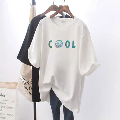 Ljetni printovi za trudnice Majica s prorezima za dojilje Majica kratkih rukava Top za dojenje Široka trudnička odjeća