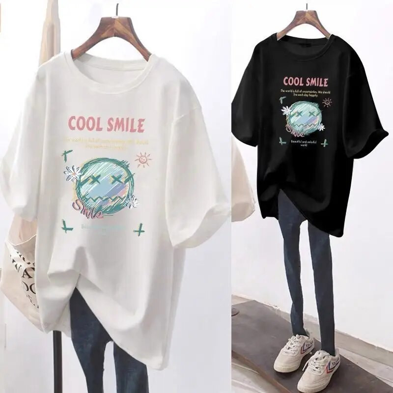 Ljetni printovi za trudnice Majica s prorezima za dojilje Majica kratkih rukava Top za dojenje Široka trudnička odjeća