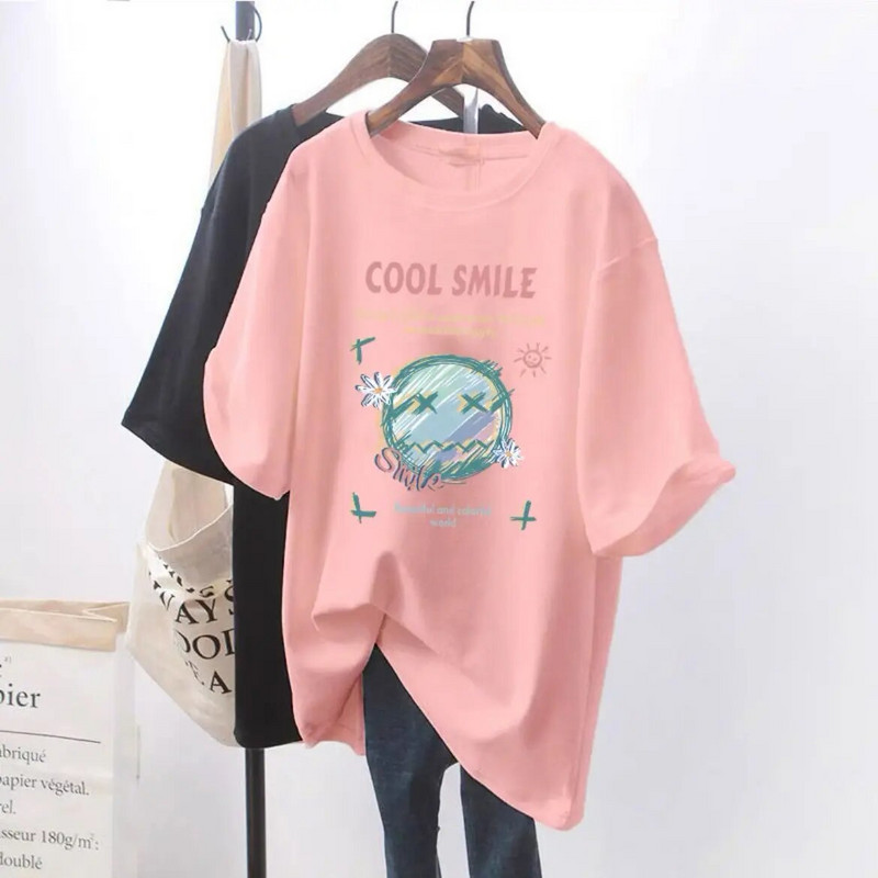 Ljetni printovi za trudnice Majica s prorezima za dojilje Majica kratkih rukava Top za dojenje Široka trudnička odjeća