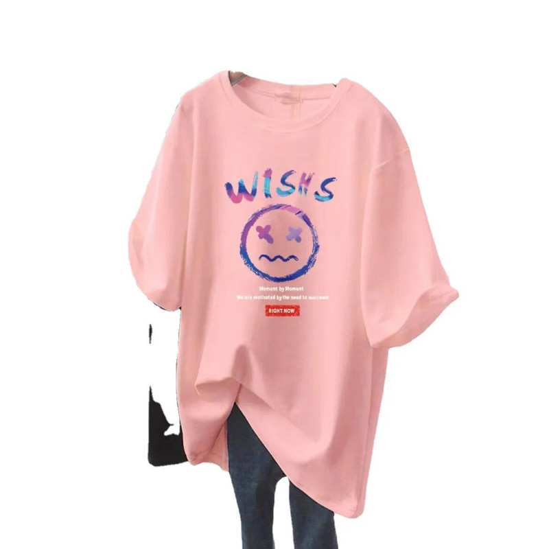 Ljetni printovi za trudnice Majica s prorezima za dojilje Majica kratkih rukava Top za dojenje Široka trudnička odjeća