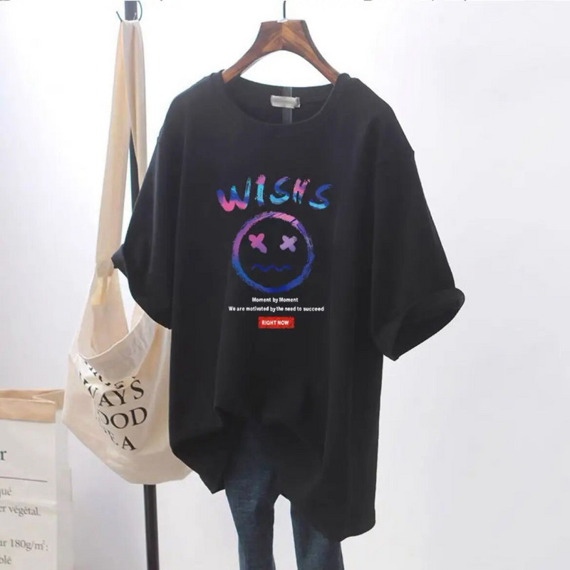 Ljetni printovi za trudnice Majica s prorezima za dojilje Majica kratkih rukava Top za dojenje Široka trudnička odjeća