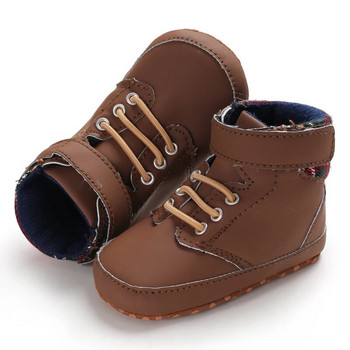 Νέα δερμάτινα βαμβακερά παπούτσια για αγόρια και κορίτσια Μόδα μωρά Παπούτσια για περπάτημα για νεογέννητα Leisure με μαλακό κάτω μέρος Δημοφιλή αθλητικά παπούτσια