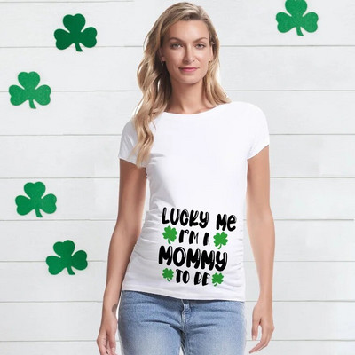 Extra Lucky This Year St. Patrick's Day Majica za najavu trudnoće Majica za otkrivanje trudnoće Majica za mamu koja će biti poklon novoj mami