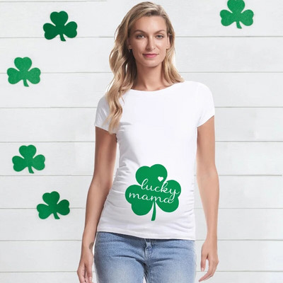 Extra Lucky This Year St. Patrick's Day Majica za najavu trudnoće Majica za otkrivanje trudnoće Majica za mamu koja će biti poklon novoj mami