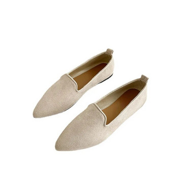 Модни мокасини с приплъзване през 2022 г. Дишащи разтегливи балетни плитки обувки Дамски обувки тип лодка с меко дъно и остри пръсти Zapatos De Mujer