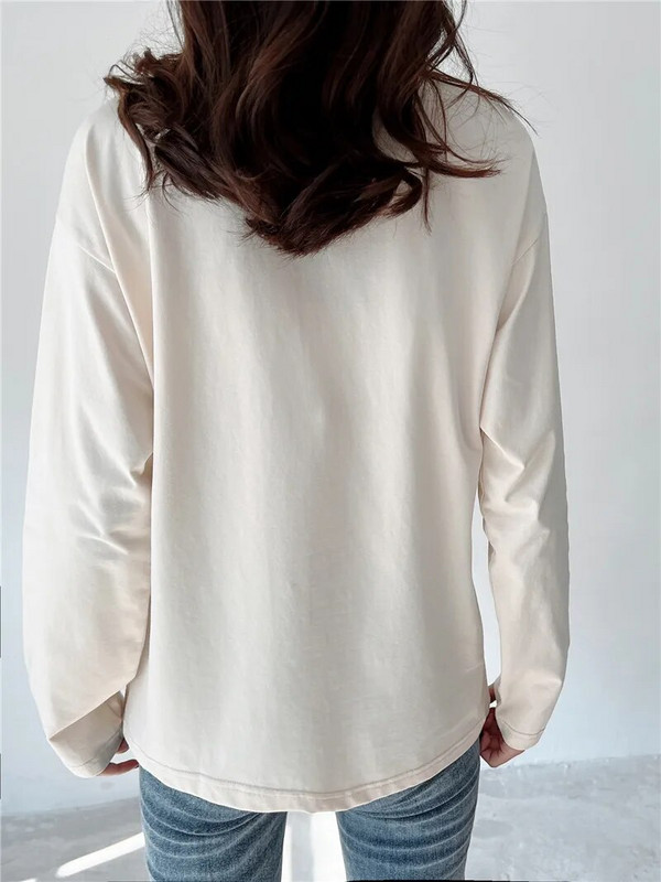 Široka proljetna majica dugih rukava od čistog pamuka Majica kratkih rukava za dojenje Odjeća za trudnice za buduće majke 2120