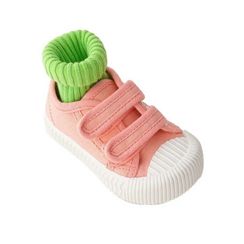 кроссовки детские Корейски детски обувки Пролетни нови обувки за момче и момичета Цветни универсални платнени обувки в цвят бонбони Бебешки обувки