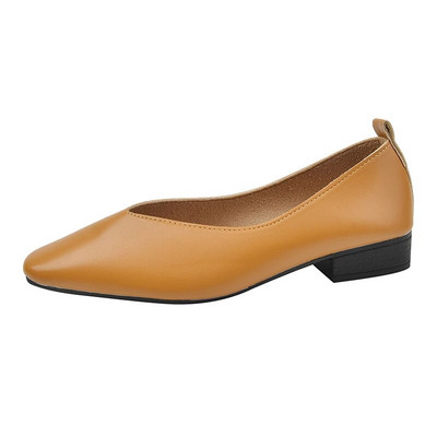 2023-as női csónakcipők, négyszögletes orrú, vintage lapos fekete naplopók Kényelmes puha bőrcipő női, nagy méretű ősznek