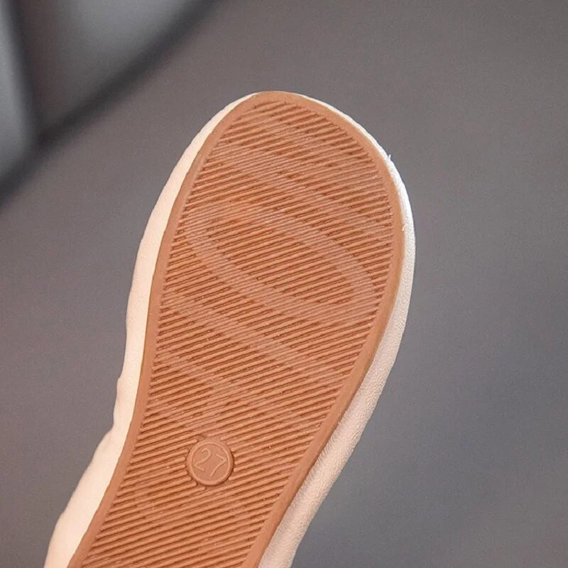 2023. gada jaunais pavasaris, bērnu meiteņu plakanas PU ādas apavi Bērnu mazuļu princešu apavi Ērti, plakani sandales, mīksta zole