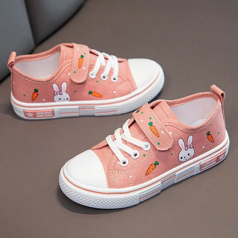 Djeca Djevojčice Platnene cipele s printom Ležerne tenisice Trčanje Sport Tenis Ružičasto crne 4 do 12 godina Dječje cipele za djevojčice Besplatna dostava