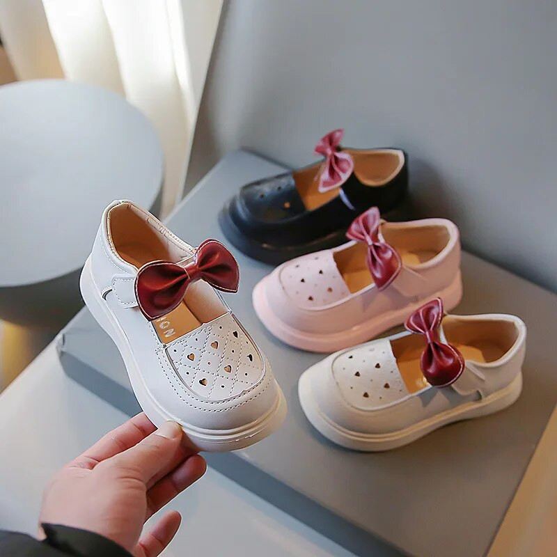 Proljeće ljeto Kožne cipele za djevojčice 2023 Nove cipele za princeze s mašnom Studentske modne izvedbe Dječje cipele H581