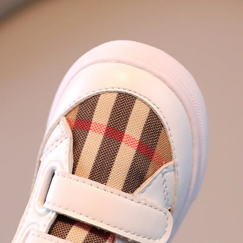 Dječje tenisice Karirane platnene cipele Korejske cipele za bebe Dječaci Djevojčice Ležerne cipele Mekano dno Neklizajuće sportske cipele PU Dječje ravne cipele 21-30