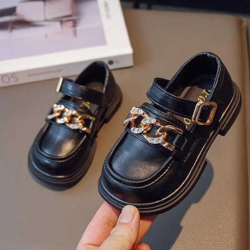 Sweet Girl Princess Nahast kingad Sügisesed jalatsid Uued lihtsad libisemiskindlad tüdrukute vabaaja kingad H965