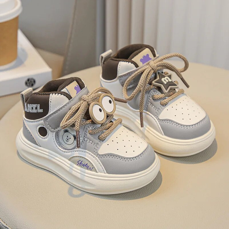 Dječje cipele za dasku Tenisice za dječake Proljeće Jesen Novo Neklizajuće cipele za slobodno vrijeme s crtanim filmovima Prozračne tenisice s mekim potplatom za dječake