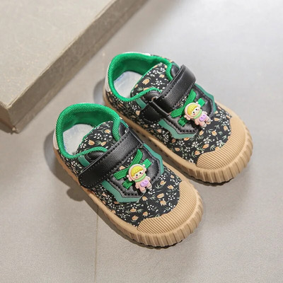 Dječje ležerne cipele Proljeće 2023. Nove slatke cvjetne cipele za djevojčice Dječje platnene cipele s mekim dnom iz crtanih filmova Tenisice
