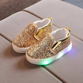 Zapatillas Kid Luminous Shoes 2023 Есен Нова мода Led Light Детски обувки Ежедневни обувки за момче Момчета Спортни обувки Скейт обувки с мека подметка