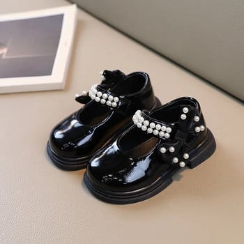 Νέα Φθινοπωρινά Παιδικά Flat Παπούτσια Μόδα Sweet Pearl Patent Leather Girl\'s Princess Shoes Αντιολισθητικά Παιδικά Casual Παπούτσια J79