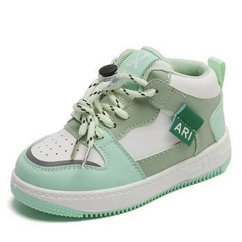 Детски спортни обувки за момчета Момичета Ежедневни маратонки Нови 2024 Пролет Есен Високи неплъзгащи се бордови обувки Детски меки бебешки обувки